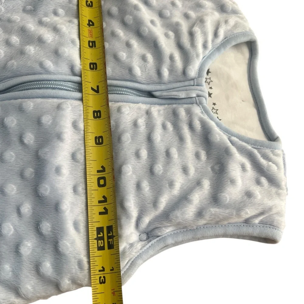 BABYINABAG Minky Dot Blue Winter Baby Bunting Sleep Sack Size M Medium